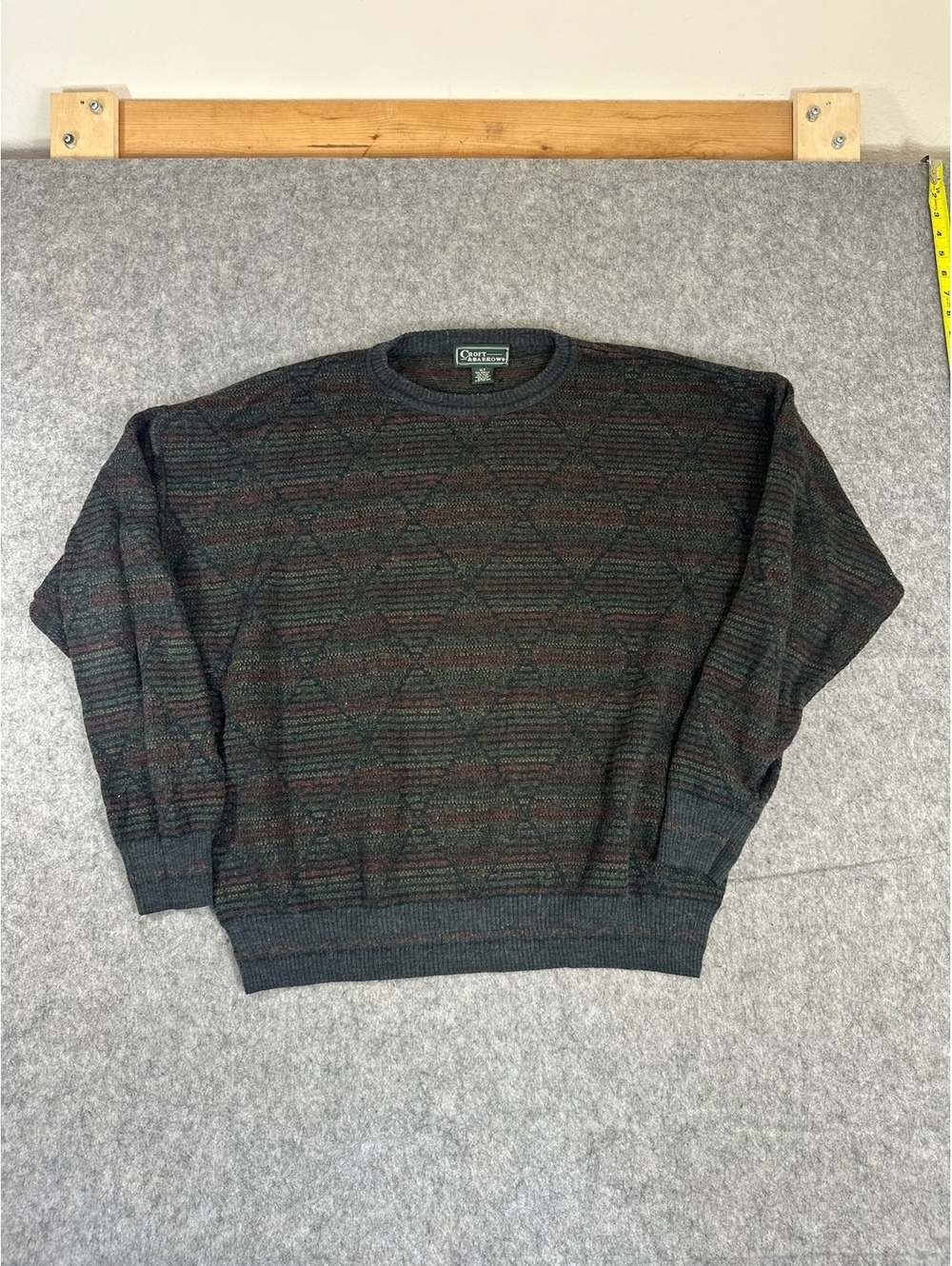 Vintage Croft & Barrow dark striped knit sweater Size XLT